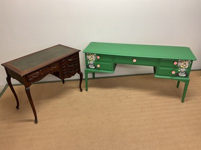 Lot 548 - A shabby chic dresser, height 71cm, width...