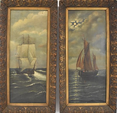 Lot 214 - UNATTRIBUTED; a pair of 19th century oils on...