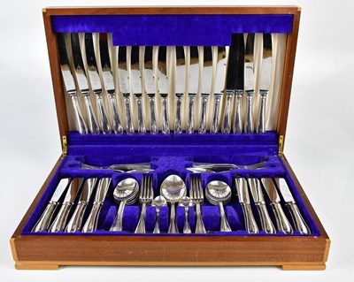 Lot 1018 - VINERS; a hallmarked silver canteen of cutlery,...