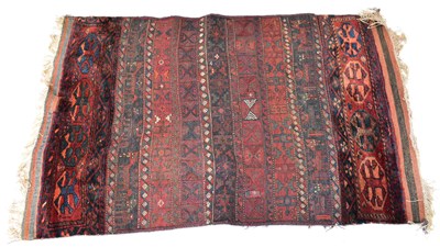 Lot 145 - A hand-knotted and woven Iranian Kilim dark...