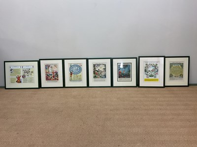 Lot 153 - Six framed puzzle pages from the Rupert books...