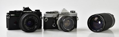 Lot 1406 - OLYMPUS; two Olympus 35mm cameras, to include...