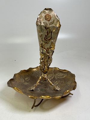 Lot 270 - An early 20th century gilt metal leaf...