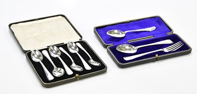 Lot 2349 - BARKER BROTHERS SILVER LTD; a cased set of...
