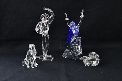 Lot 1367 - SWAROVSKI; four crystal figures including...