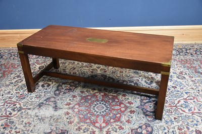 Lot 133 - A reproduction brass bound mahogany...