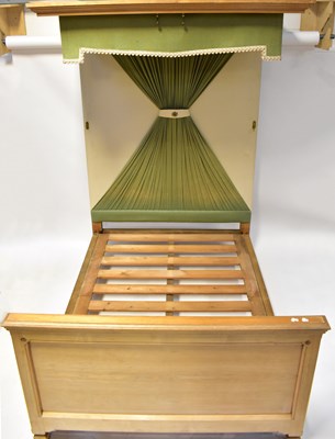 Lot 37 - A 20th century oak half tester double bed with...