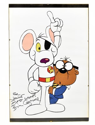 Lot 895 - DANGER MOUSE; an autographed poster of Danger...