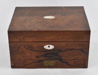 Lot 319 - A 19th century rosewood and mother of pearl...