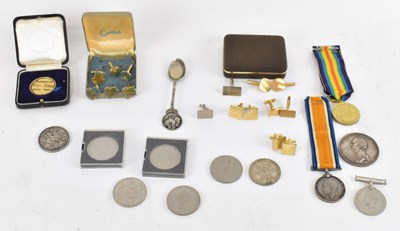 Lot 870 - A Victorian 1891 full crown, a George VI 1951...