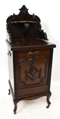Lot 1622 - A Victorian carved mahogany coal purdonium...