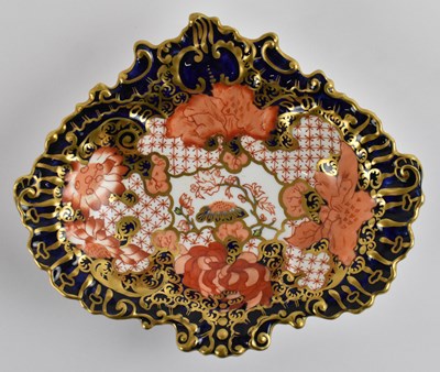 Lot 494 - ROYAL CROWN DERBY; an Imari decorated dish, 17...