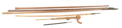 Lot 559 - A large Borneo wooden handled spear, length...