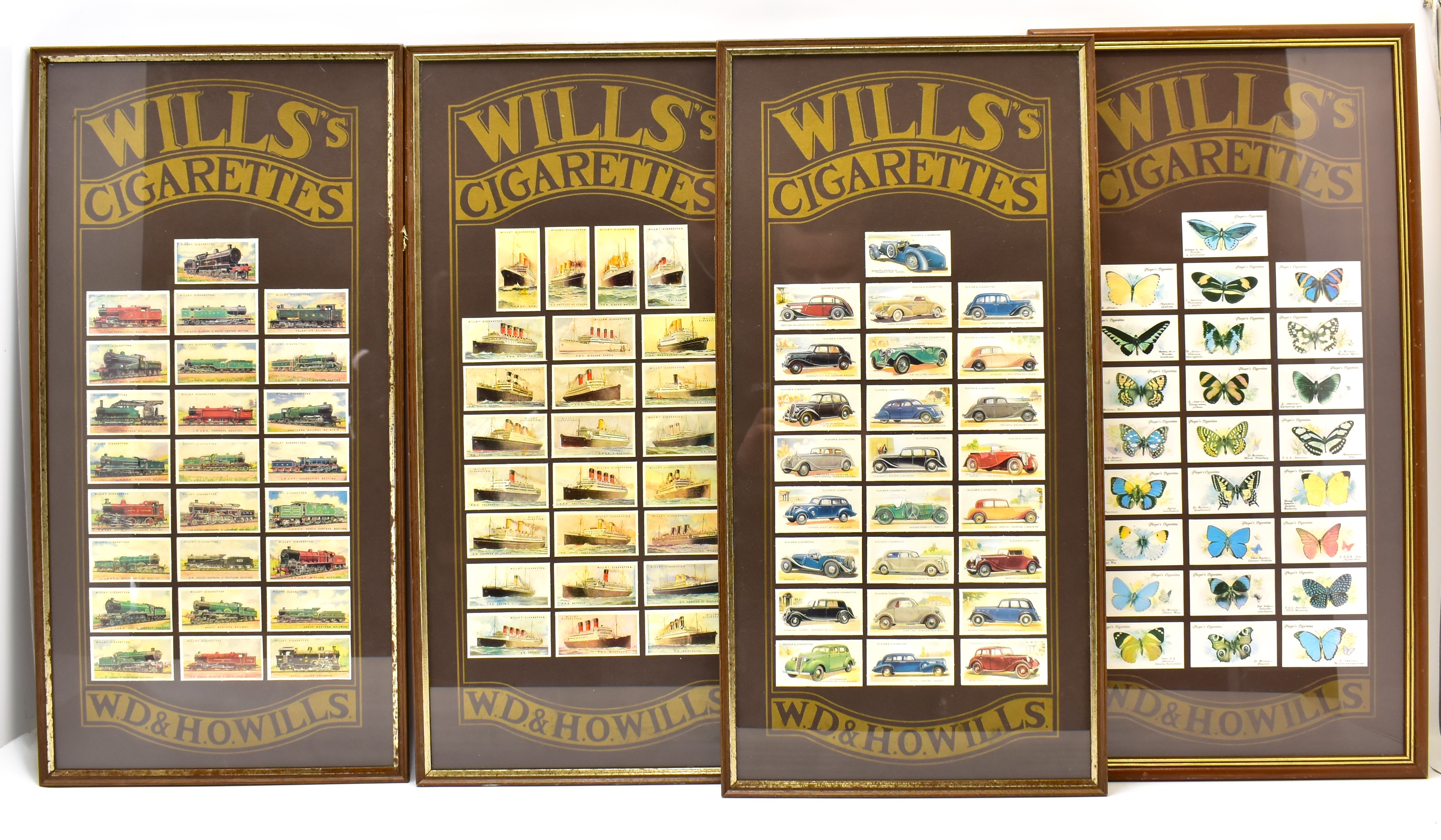 Lot 529 - WILL'S CIGARETTES; four framed displays of