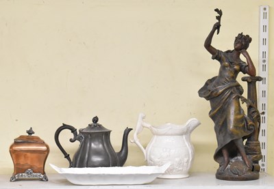 Lot 521 - A mixed lot including a white porcelain jug...