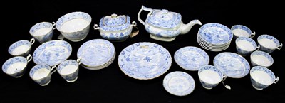 Lot 814 - A 19th century blue and white part harlequin...
