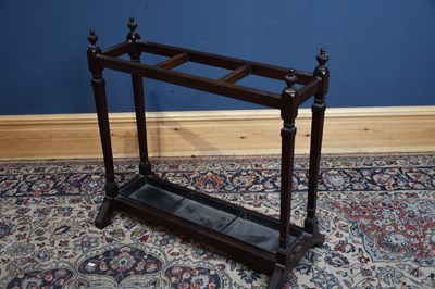 Lot 96 - A 19th century three division mahogany stick...