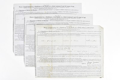 Lot 404 - MACCLESFIELD INTEREST; three 19th century...