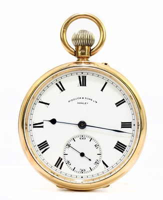 Lot 1761 - PIDDUCK & SONS LTD, HANLEY; a 9ct gold cased...
