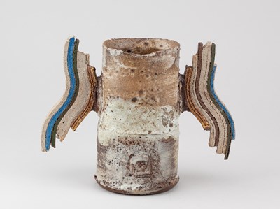 Lot 95 - COLIN PEARSON (1923-2007); a stoneware winged...