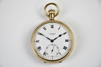 Lot 665 - BENSON; a 9ct gold crown wind pocket watch,...