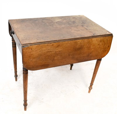 Lot 1553 - A Regency mahogany Pembroke table on turned...
