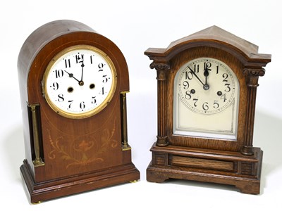 Lot 1378 - A late 19th century German oak cased dome...