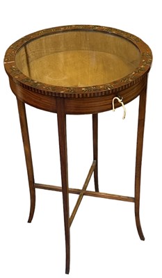 Lot 35 - An Edwardian mahogany and hand painted...