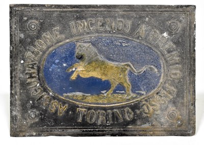 Lot 34 - A 19th century Italian fire mark, 32 x 24cm.