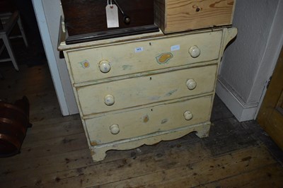 Lot 1413 - A painted pine washstand with raised back and...