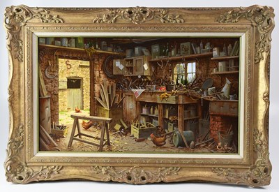 Lot 28 - EDWARD HERSEY (born 1948); acrylic on canvas,...