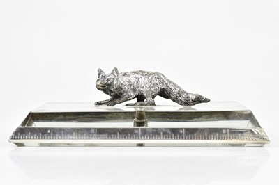 Lot 2122 - ASPREY; an Art Deco silver mounted glass desk...