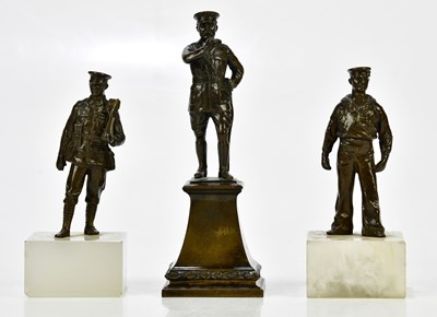 Lot 1178 - An early 20th century bronze figure of a World...