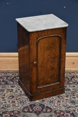 Lot 84 - A Victorian marble topped pot cupboard on...