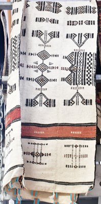 Lot 129 - A Nigerian hand woven goat hair blanket, in...