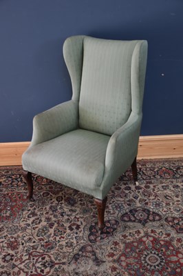 Lot 88 - A 19th century George II style wingback salon...