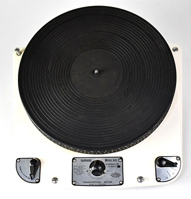 Lot 537 - GARRARD; a model 301 turntable in white,...