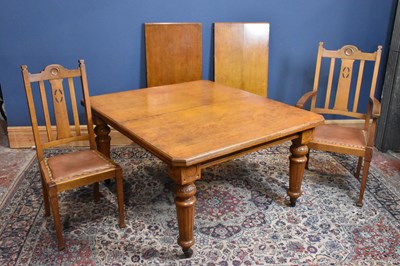 Lot 11 - A circa 1900 light oak wind out extending...