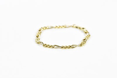 Lot 280 - An 18ct yellow gold fetter and curb link...