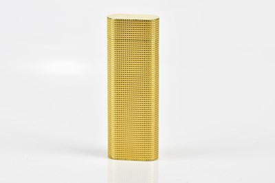 Lot 1321 - MUST DE CARTIER; a boxed gold plated lighter...