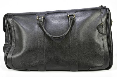 Lot 826 - DENTS; a large black pebbled leather travel...