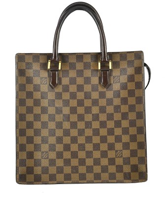 Lot 707 - LOUIS VUITTON; a brown Venice PM Damier coated...