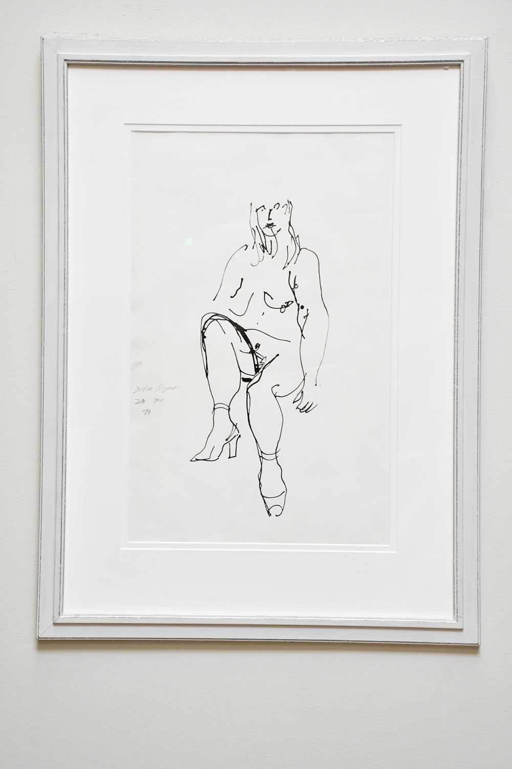 Lot 1661 - JOHN PIPER (1903-1992); ink drawing, 'Myfanwy -...