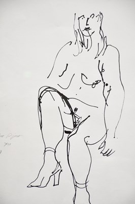 Lot 1661 - JOHN PIPER (1903-1992); ink drawing, 'Myfanwy -...