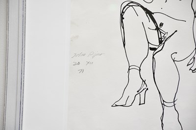 Lot 1661 - JOHN PIPER (1903-1992); ink drawing, 'Myfanwy -...