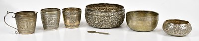 Lot 2112 - A collection of Eastern white metal to include,...