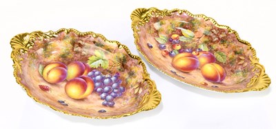 Lot 725 - JOHN FREEMAN FOR ROYAL WORCESTER; a pair of...