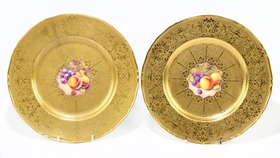 Lot 1284 - REED FOR ROYAL WORCESTER; a pair of hand...