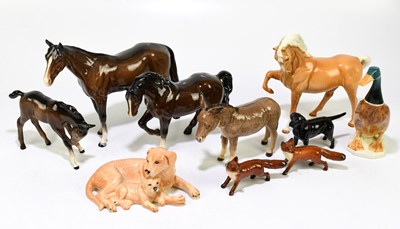Lot 574 - BESWICK; a collection nine animals, to include...