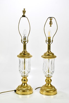 Lot 1551 - A pair of good quality cut glass gilt metal...